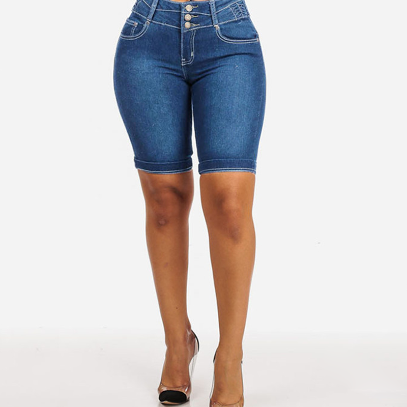 👖Women's High-Waist Stretch Denim Shorts That Actually Flatter Your Figure✨