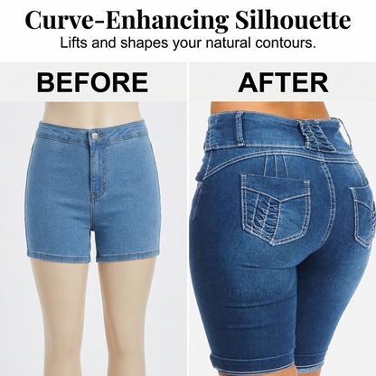 👖Women's High-Waist Stretch Denim Shorts That Actually Flatter Your Figure✨