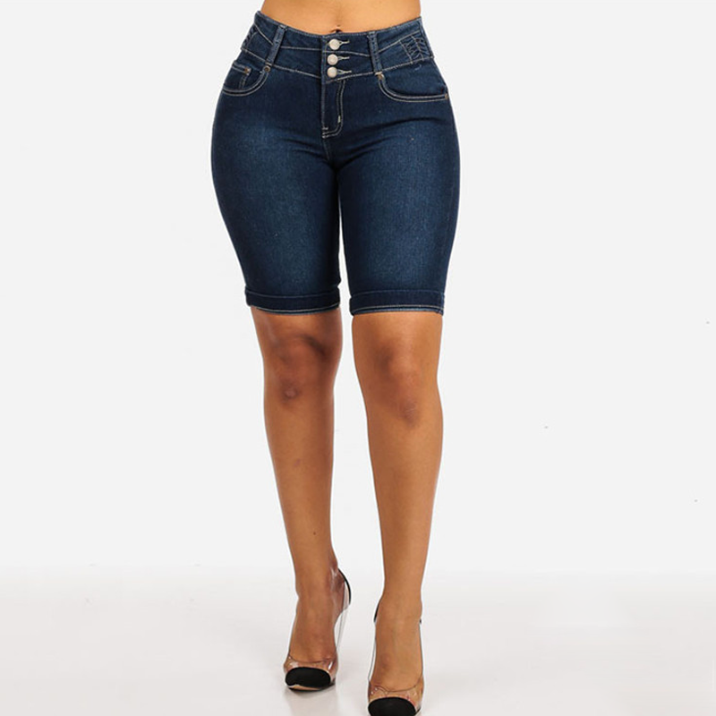 👖Women's High-Waist Stretch Denim Shorts That Actually Flatter Your Figure✨