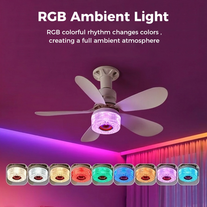 🌀  50% OFF! ✨ 3-in-1 Ceiling Fan with Light & Bluetooth – RGB, Quiet, Smart 💡
