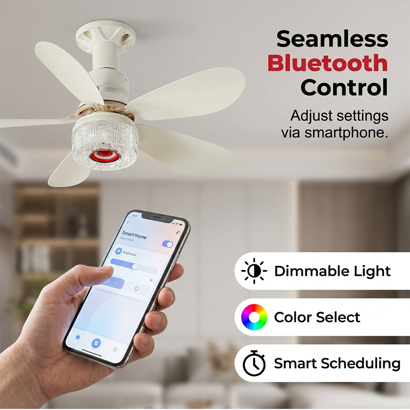 🌀  50% OFF! ✨ 3-in-1 Ceiling Fan with Light & Bluetooth – RGB, Quiet, Smart 💡