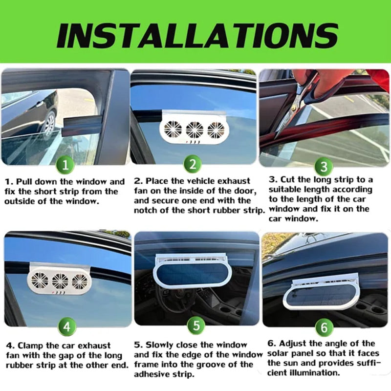 🔥Limited-time offer-Solar Air Circulation Exhaust Fan for Car - Cooling Artifact
