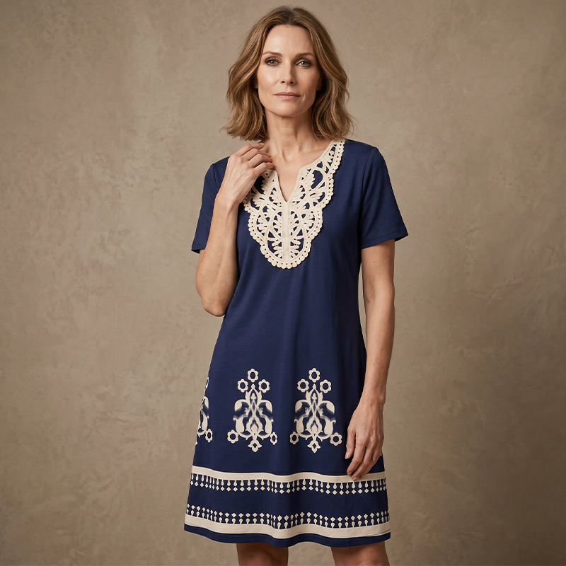 🌸Müheloses Sommer-Chic - Damen lässiges böhmisches Kleid mit Blumenmuster🌞💃