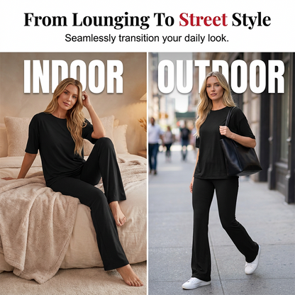 💥✨Limited-time 50% Off Special Offer - Women's Short Sleeve Top and Long Pants Set