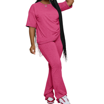 💥✨Limited-time 50% Off Special Offer - Women's Short Sleeve Top and Long Pants Set