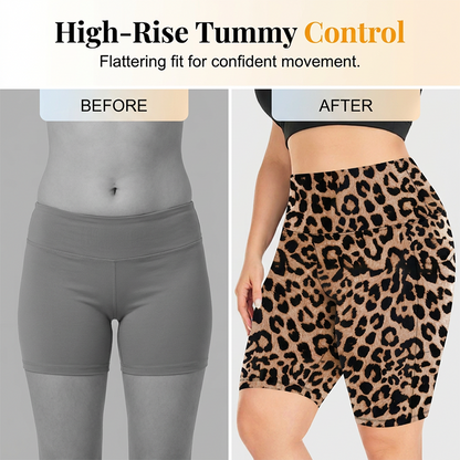 💥💫Last Day Of Special Store Price!🐆Women's High-Waisted Yoga Shorts with Pockets