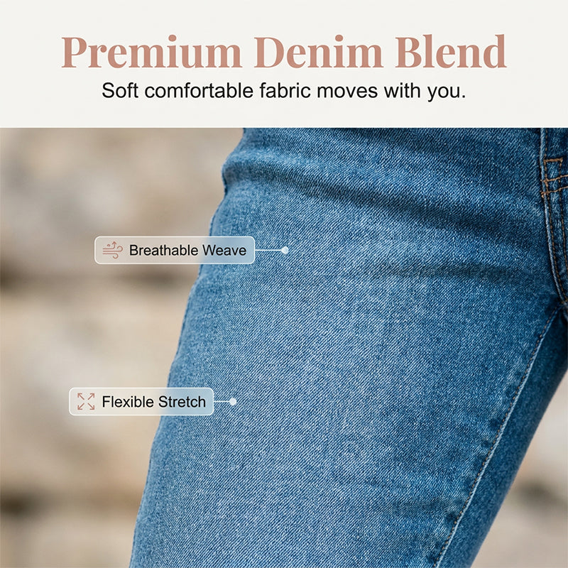 💥✨Zeitlich begrenztes Sonderangebot: 50 % Rabatt – Damen Stretch Capri Jeans mit hoher Taille