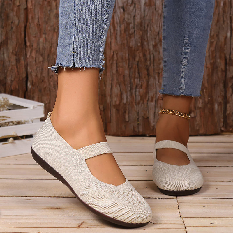 👟🌬️ Women's Breathable Knit Flats – Soft and breathable, comfortable even after long walks – Cash on delivery ✅