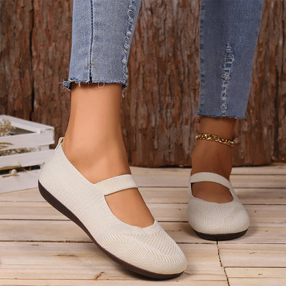 👟🌬️ Women's Breathable Knit Flats – Soft and breathable, comfortable even after long walks – Cash on delivery ✅