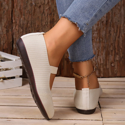 👟🌬️ Women's Breathable Knit Flats – Soft and breathable, comfortable even after long walks – Cash on delivery ✅