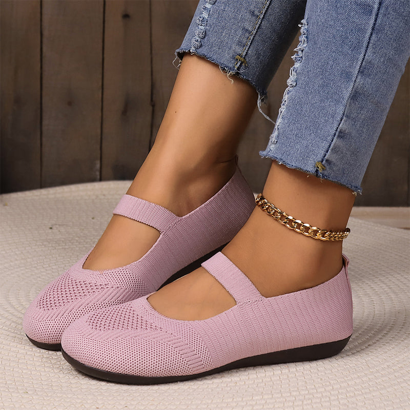 👟🌬️ Women's Breathable Knit Flats – Soft and breathable, comfortable even after long walks – Cash on delivery ✅