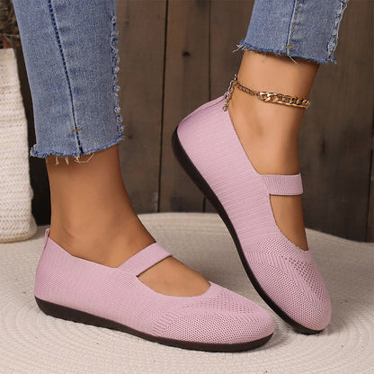 👟🌬️ Women's Breathable Knit Flats – Soft and breathable, comfortable even after long walks – Cash on delivery ✅