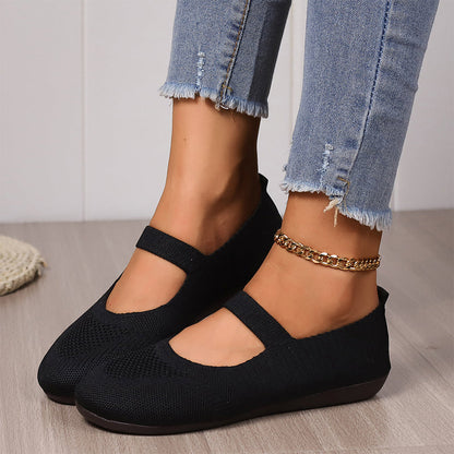 👟🌬️ Women's Breathable Knit Flats – Soft and breathable, comfortable even after long walks – Cash on delivery ✅