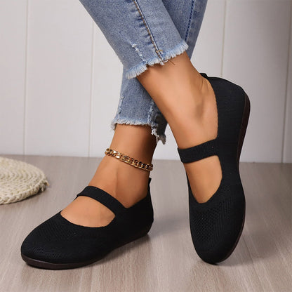 👟🌬️ Women's Breathable Knit Flats – Soft and breathable, comfortable even after long walks – Cash on delivery ✅