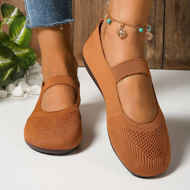 👟🌬️ Women's Breathable Knit Flats – Soft and breathable, comfortable even after long walks – Cash on delivery ✅