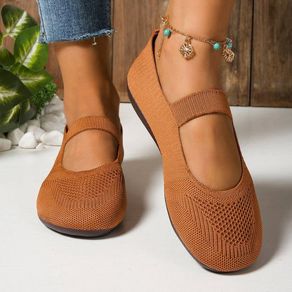 👟🌬️ Women's Breathable Knit Flats – Soft and breathable, comfortable even after long walks – Cash on delivery ✅