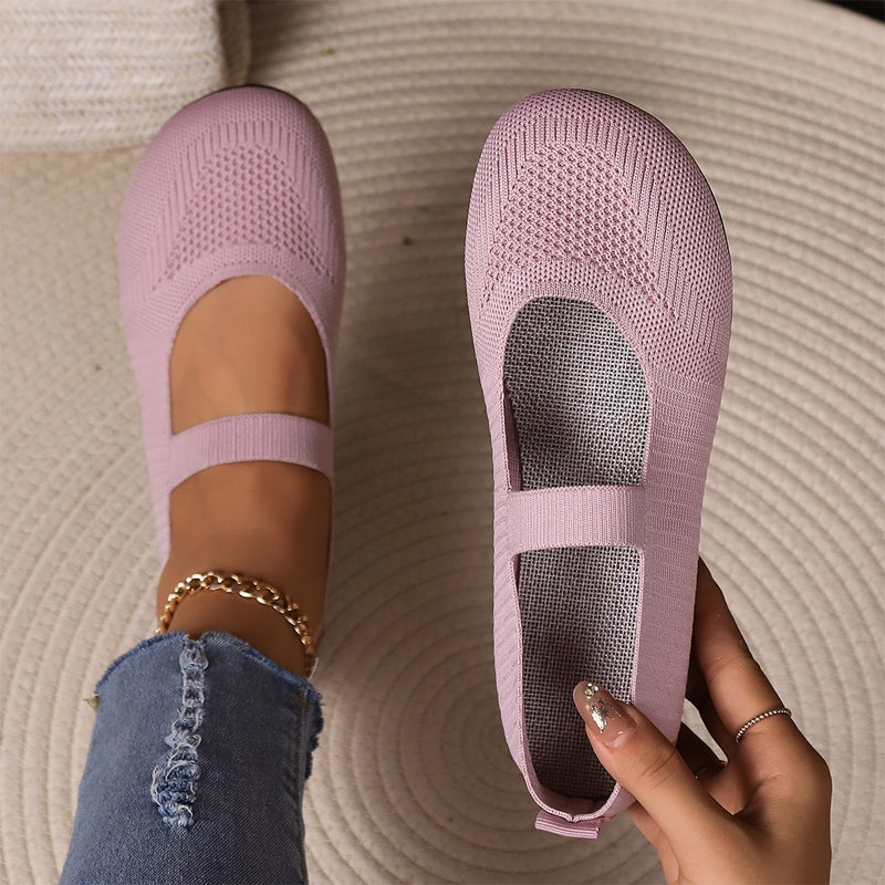 👟🌬️ Women's Breathable Knit Flats – Soft and breathable, comfortable even after long walks – Cash on delivery ✅