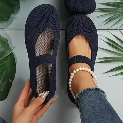👟🌬️ Women's Breathable Knit Flats – Soft and breathable, comfortable even after long walks – Cash on delivery ✅