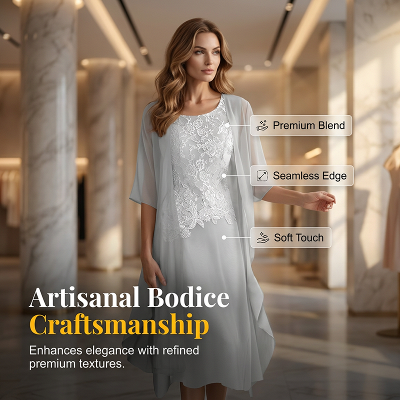 🌸Women's Lace Chiffon Dress 2-Piece Set - Step Into Elegance Effortlessly✨