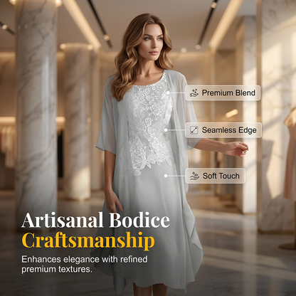 🌸Women's Lace Chiffon Dress 2-Piece Set - Step Into Elegance Effortlessly✨