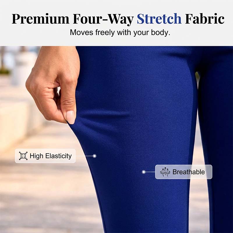 👖 LIMITED-TIME 50% OFF! ✨ Tummy Control Stretch Capris – High-Waist, 4-Way Stretch, Elegant Details 🌼