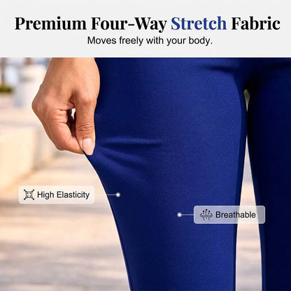 👖 LIMITED-TIME 50% OFF! ✨ Tummy Control Stretch Capris – High-Waist, 4-Way Stretch, Elegant Details 🌼