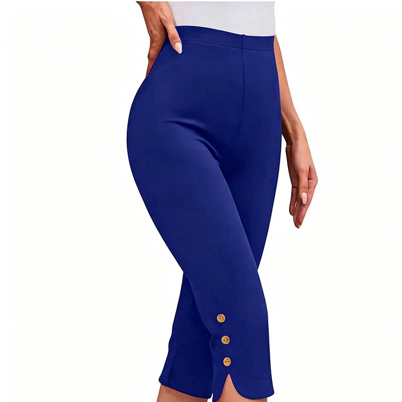👖 LIMITED-TIME 50% OFF! ✨ Tummy Control Stretch Capris – High-Waist, 4-Way Stretch, Elegant Details 🌼