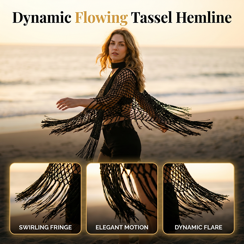 🏆 Sonderpreis letzter Tag 💲12.8! 💐 Sommerliches Metallic Häkel-Cover-Up – leicht, fließend & mühelos stylisches Sommer-Outfit