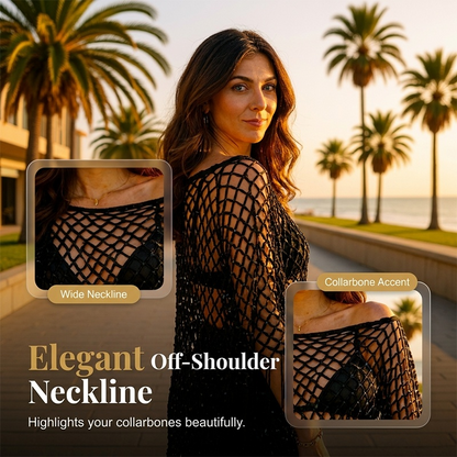🏆 Sonderpreis letzter Tag 💲12.8! 💐 Sommerliches Metallic Häkel-Cover-Up – leicht, fließend & mühelos stylisches Sommer-Outfit