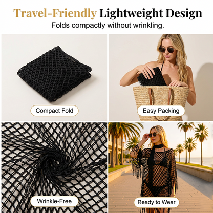 🏆 Sonderpreis letzter Tag 💲12.8! 💐 Sommerliches Metallic Häkel-Cover-Up – leicht, fließend & mühelos stylisches Sommer-Outfit