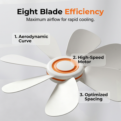 🏆LAST DAY SALE 50% OFF🔥Portable Mini Ceiling Fan with Hanging Hook – Silent Powerful Airflow 🔥🌬️