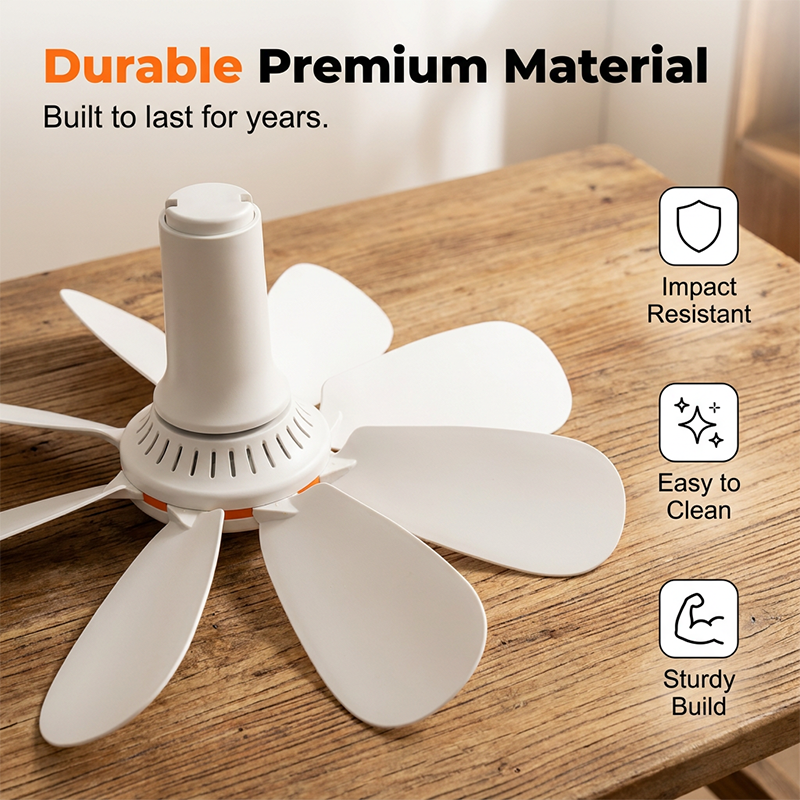 🏆LAST DAY SALE 50% OFF🔥Portable Mini Ceiling Fan with Hanging Hook – Silent Powerful Airflow 🔥🌬️