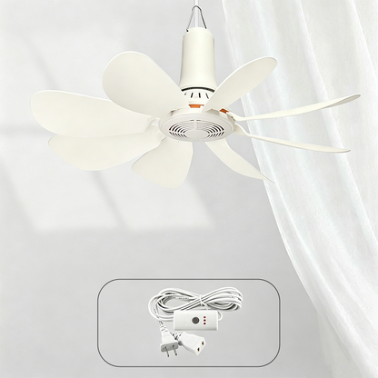 🏆LAST DAY SALE 50% OFF🔥Portable Mini Ceiling Fan with Hanging Hook – Silent Powerful Airflow 🔥🌬️
