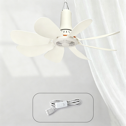 🏆LAST DAY SALE 50% OFF🔥Portable Mini Ceiling Fan with Hanging Hook – Silent Powerful Airflow 🔥🌬️