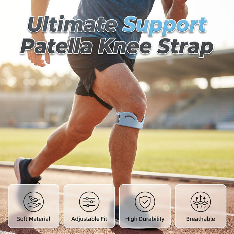 ⏳Time-Limited Special⏰Patella Brace – Silicone, Shock-Absorbing, Breathable, Dual-Buckle 🏃