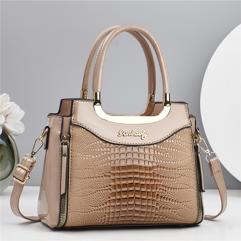 💎✨Women's Vintage Glossy Croc-Embossed Handbag – Chic, Spacious & Effortlessly Elegant