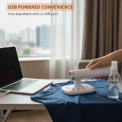 🔌Portable Mini USB Handheld Iron👔 Wrinkle-Free In 30 Seconds!