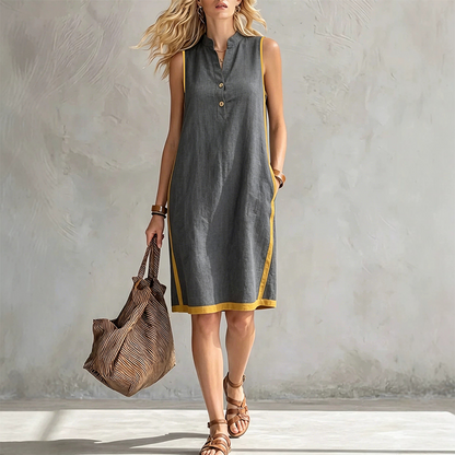 💃✨ Women's V Neck Sleeveless Loose Dress - Cool, Flattering & Effortlessly Stylish
