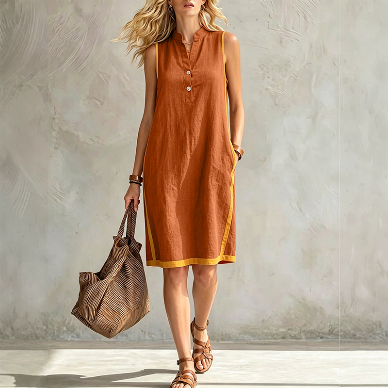 💃✨ Women's V Neck Sleeveless Loose Dress - Cool, Flattering & Effortlessly Stylish