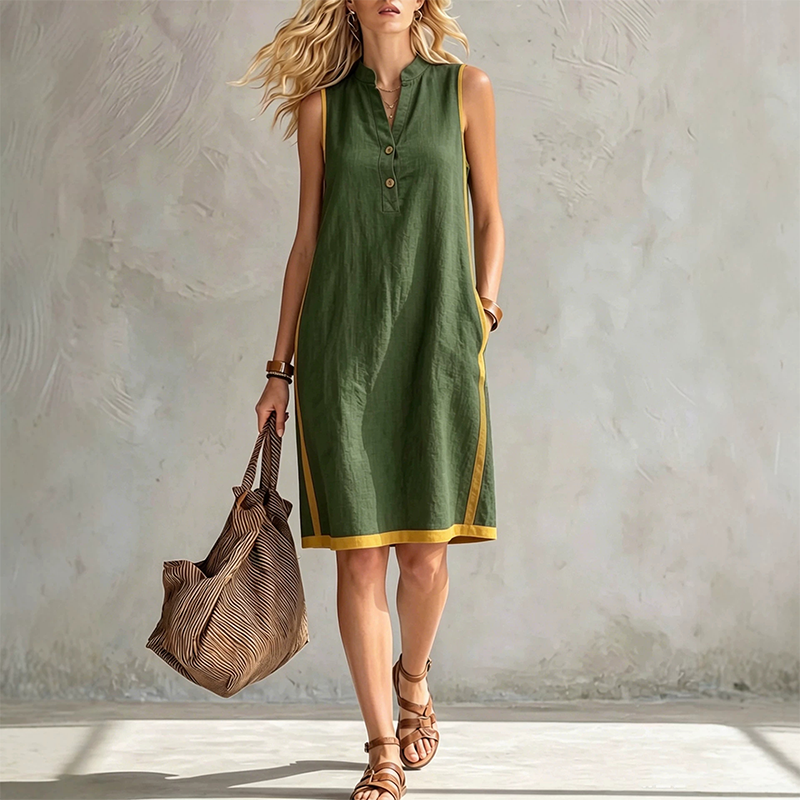 💃✨ Women's V Neck Sleeveless Loose Dress - Cool, Flattering & Effortlessly Stylish