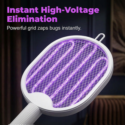 🦟 2-in-1 Foldable Electric Mosquito Swatter⚡ Swat, Zap & Sleep Bite-Free