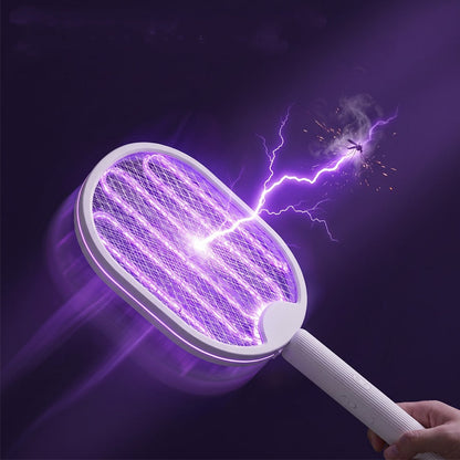 🦟 2-in-1 Foldable Electric Mosquito Swatter⚡ Swat, Zap & Sleep Bite-Free