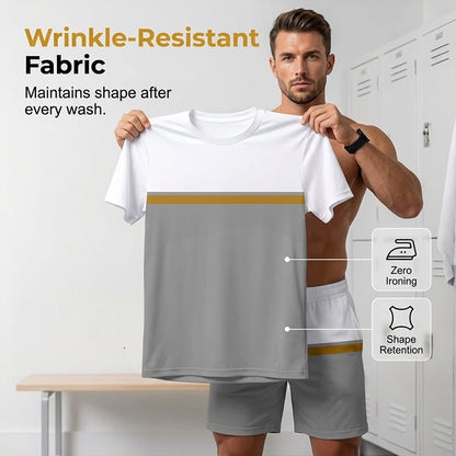 ⏳Limited-time 57% off⏰Men's Summer Color-Block Sportswear Set