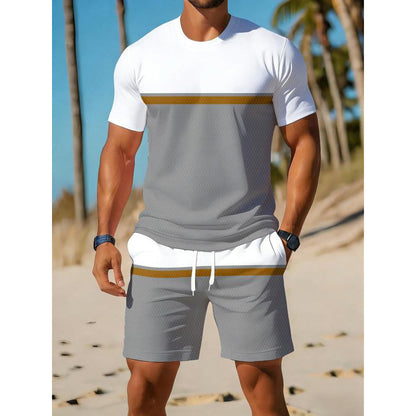 ⏳Limited-time 57% off⏰Men's Summer Color-Block Sportswear Set