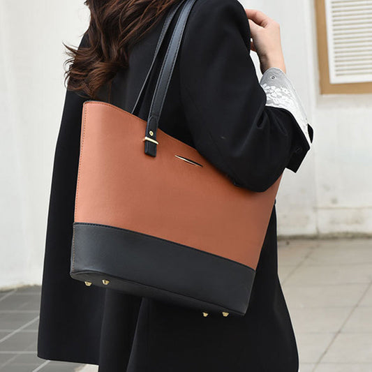 👜4-in-1 Color-Block Tote Bag Set ✨The Handbag Set Every Woman Needs