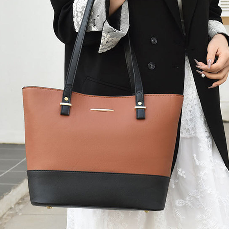 👜4-in-1 Color-Block Tote Bag Set ✨The Handbag Set Every Woman Needs