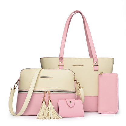 👜4-in-1 Color-Block Tote Bag Set ✨The Handbag Set Every Woman Needs