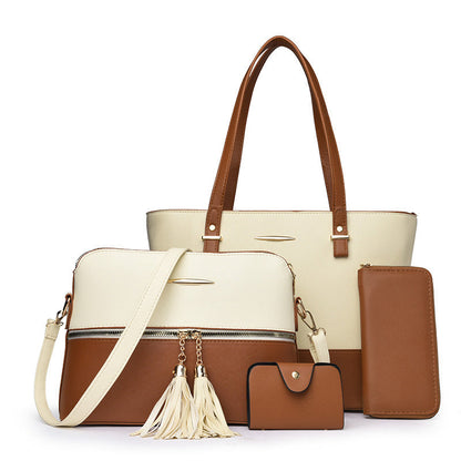 👜4-in-1 Color-Block Tote Bag Set ✨The Handbag Set Every Woman Needs
