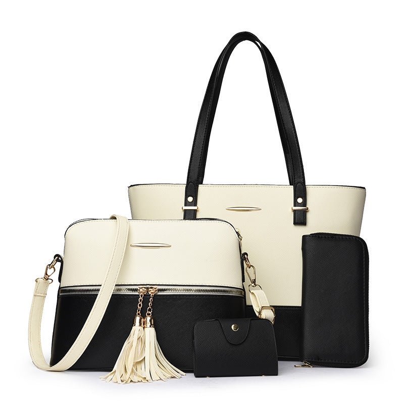 👜4-in-1 Color-Block Tote Bag Set ✨The Handbag Set Every Woman Needs