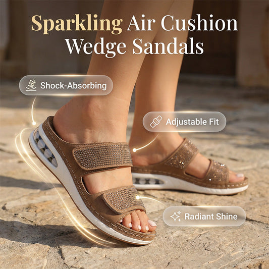 ✨👡Women's Sparkling Rhinestone Wedge Sandals💖 Stylish. Supportive. Seriously Comfortable
